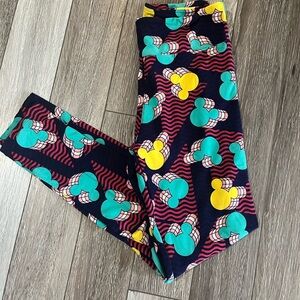 Lularoe OS Mickey Leggings- excellent condition